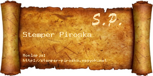 Stemper Piroska névjegykártya
